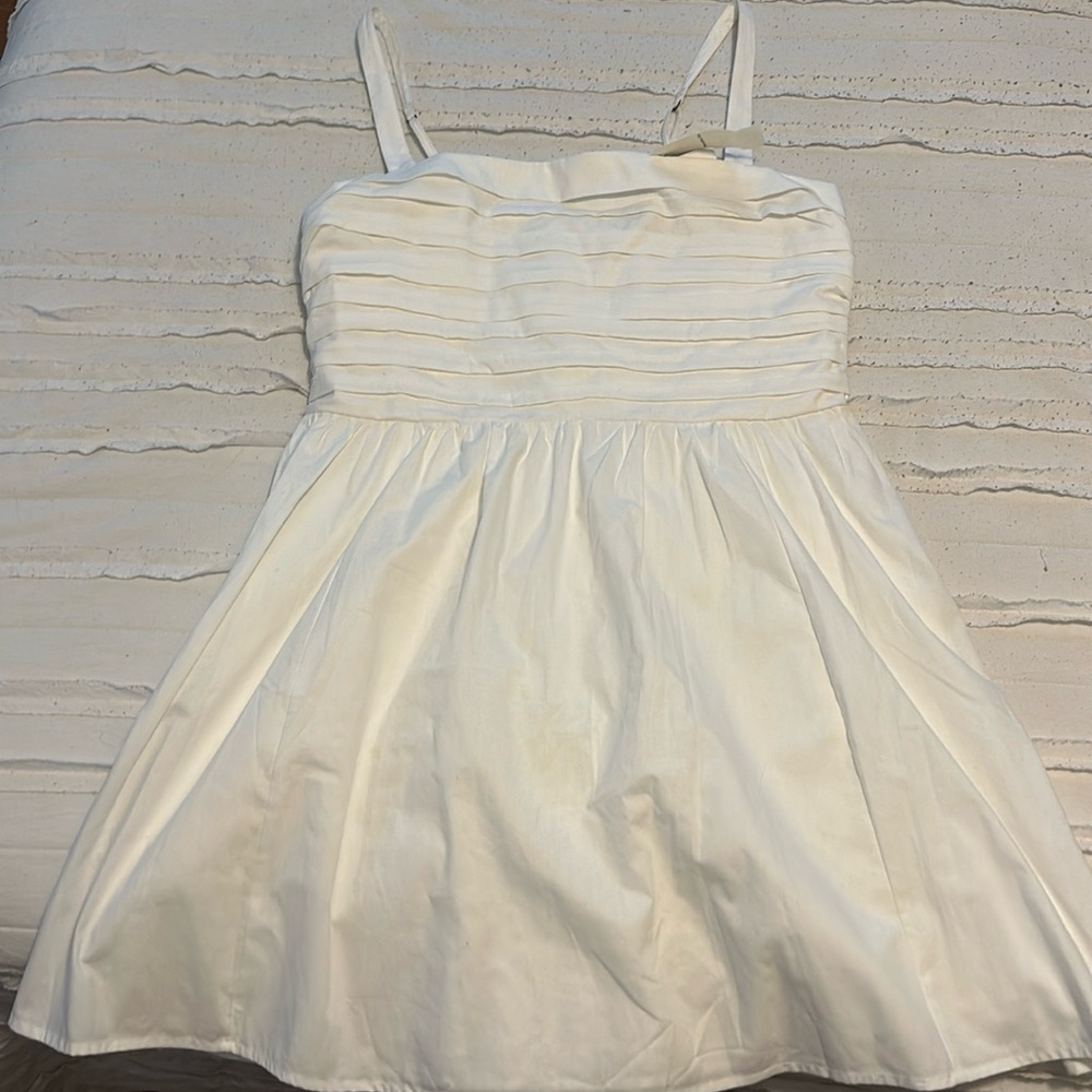White Mini Abercrombie Flowy Dress